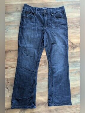 Melissa McCarthy Seven7 Bootcut Dark Wash Bedazzled Denim Jeans 14
